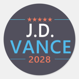 JD Vance 2028 Republikansk Patriotisk Runt Klistermärke