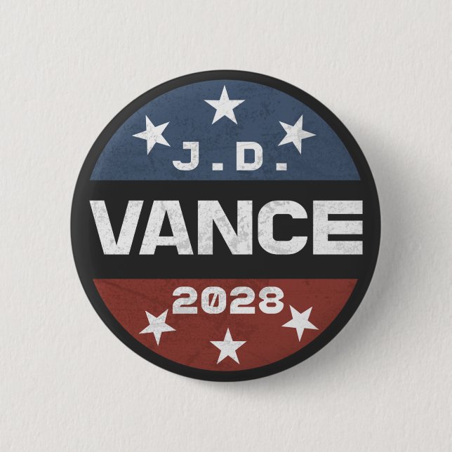 JD Vance 2028 Vance 2028 Retroval J.D. Vance Knapp (Framsida)