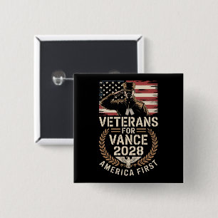 JD VANCE FÖR PRESIDENT VETERANER 2028 Knappar