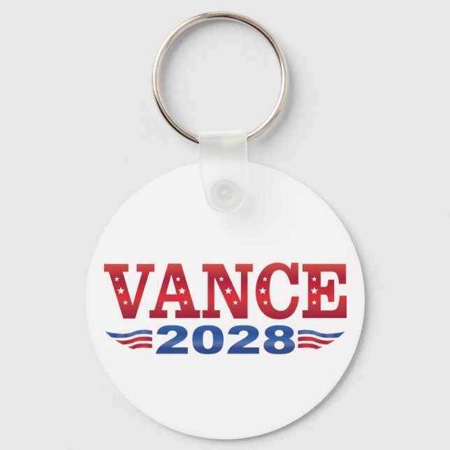JD Vance President 2028 (bs) Nyckelring (Framsida)
