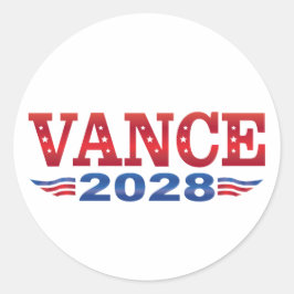 JD Vance President 2028 (bs) Runt Klistermärke
