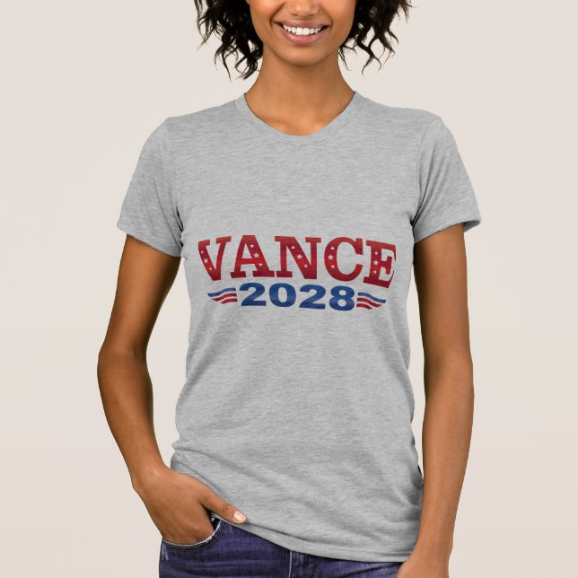 JD Vance President 2028 (bs) T Shirt (Framsida)