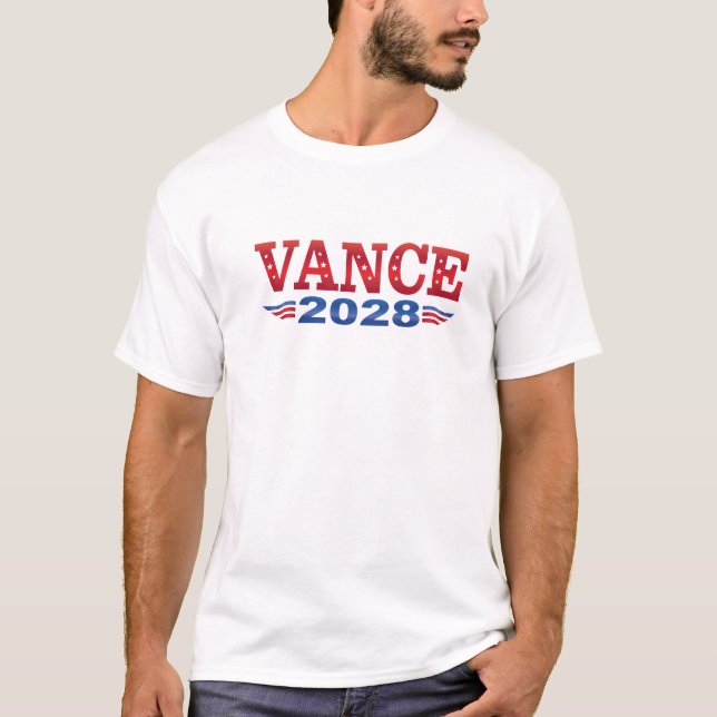 JD Vance President 2028 (bs) T Shirt (Framsida)