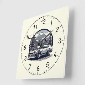 JDM Classic (tidslös design) Fyrkantig Klocka