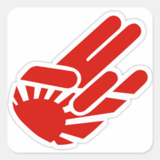 JDM Hand Sticker Fyrkantigt Klistermärke