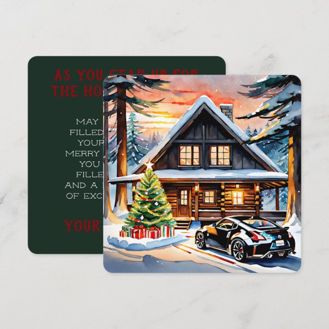 JDM Joyride: A God jul Hälsning Julkort (Fram/baksida)