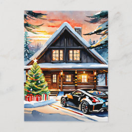 JDM Joyride: En God jul Hälsning-mappad Helg Vykort