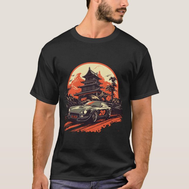 JDM Legend Drifts - Japansk Tävla för Retro-bil T Shirt (Framsida)