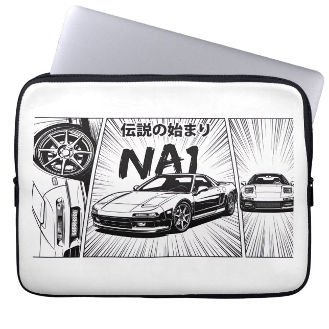 JDM NSX NA1 Manga-stil laptopsleeve Laptop Fodral (Framsidan)