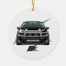jdm rallybil julgransprydnad keramik