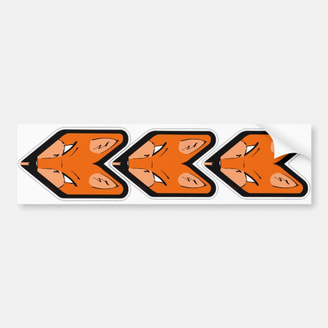 JDM-rävemblem Bildekal (Framsidan)