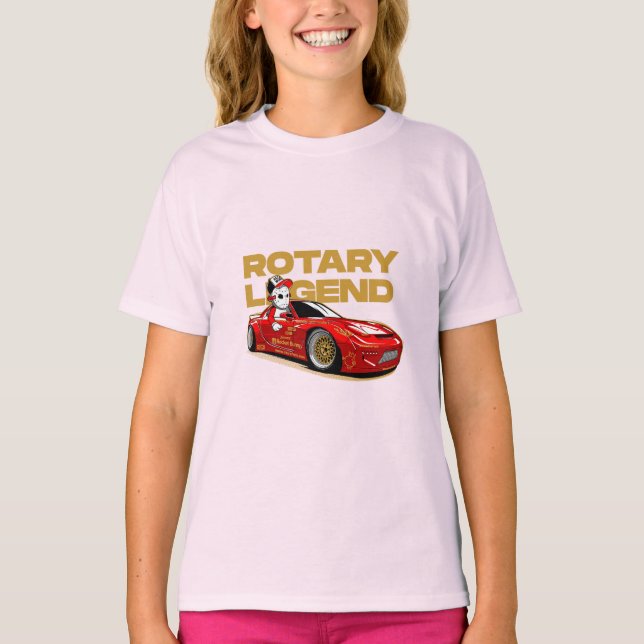 JDM RED ROTARY DRIFT LEGEND T SHIRT (Framsida)