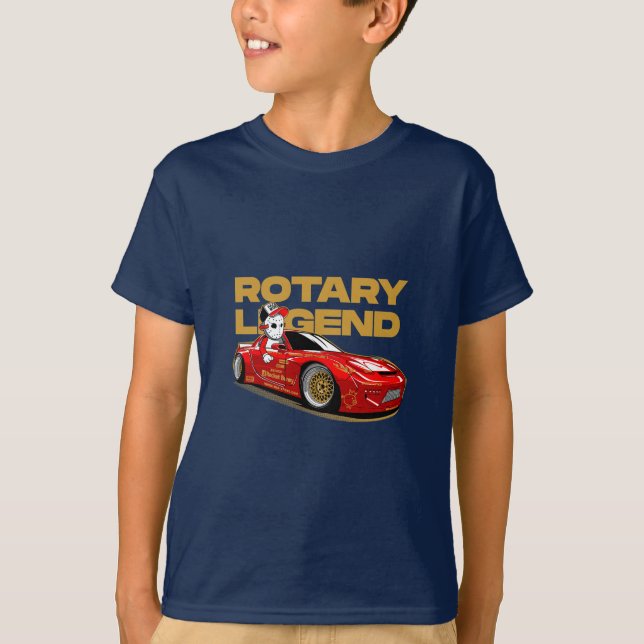 JDM RED ROTARY DRIFT LEGEND T SHIRT (Framsida)