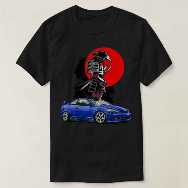 JDM RSX Auto Tuning Japan Samurai Sol Drift 1 T Shirt (Design framsida)