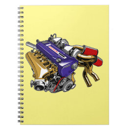 JDM SIX-CYLINDER TURBO-MOTORN ANTECKNINGSBOK