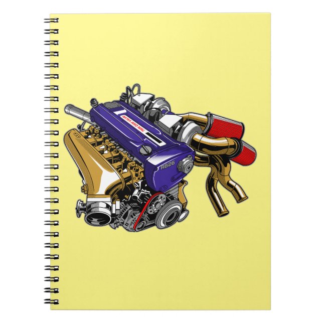 JDM SIX-CYLINDER TURBO-MOTORN ANTECKNINGSBOK (Framsidan)
