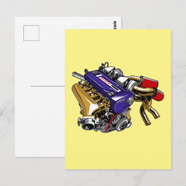 JDM SIX-CYLINDER TURBO-MOTORN VYKORT (Fram/baksida)