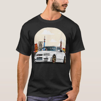 JDM Skyline R34 Tuning Japan Tokio Drift TShirt T Shirt