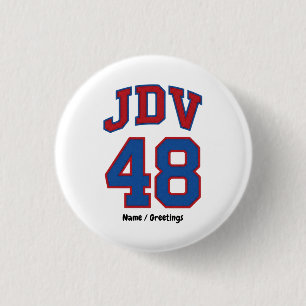 JDV 48 Retro Varsity Stil Vintage Sport Monogram Knapp