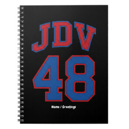 JDV 48 Retro Varsity Style Vintage Sports Monogram Anteckningsbok