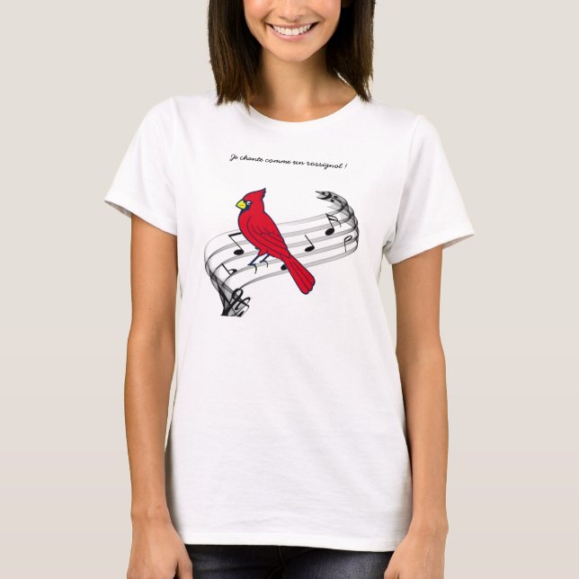 Je chante comme un rossignol ! t shirt (Framsida)