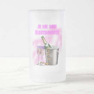 Je me suis électrocuté – Seau à champagne et coupe Frostat Ölglas