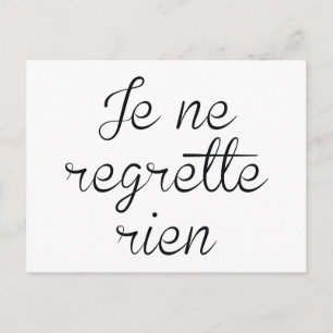 Je Ne Regrette Rien Vykort