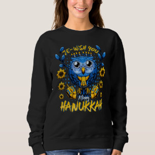 Je önskar dig en Lycklig Hanukkah Menorah Uggla Ha T Shirt