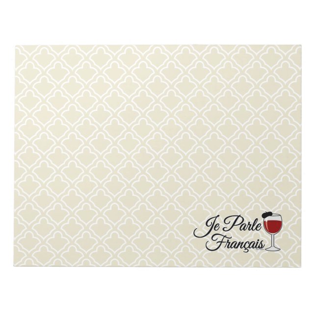 Je Parle Francais talar jag basker för Anteckningsblock (Framsida)