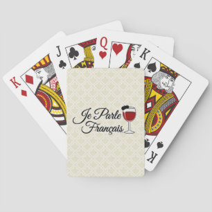 Je Parle Francais talar jag basker för Casinokort