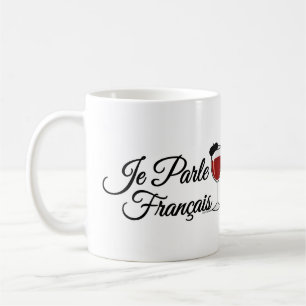 Je Parle Francais talar jag basker för Kaffemugg
