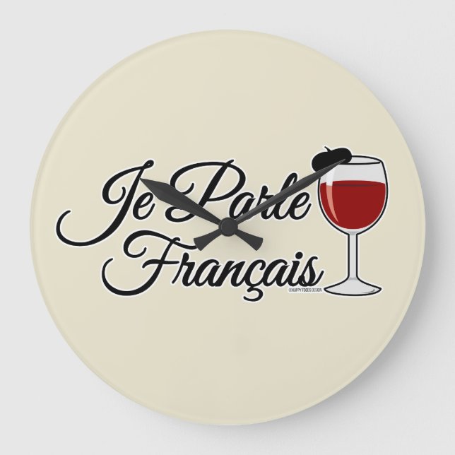 Je Parle Francais talar jag basker för Stor Klocka (Framsida)