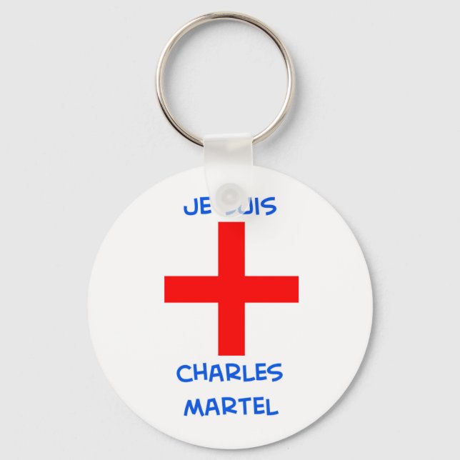 je suis charles martel crusader kor nyckelring (Framsida)