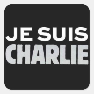 Je Suis Charlie Fyrkantigt Klistermärke
