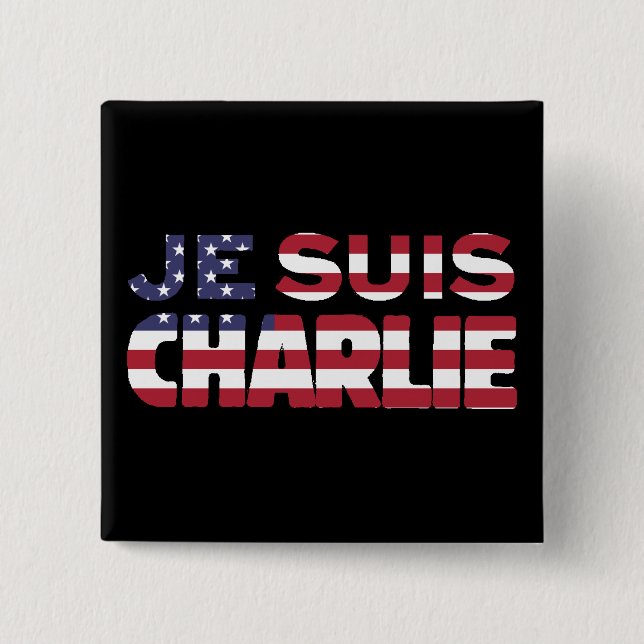 Je Suis Charlie - I-förmiddagCharlie-Stjärnor och Knapp (Framsida)