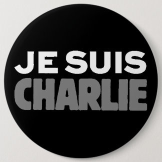 Je Suis Charlie - I-förmiddagCharlie svart Knapp