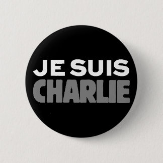 Je Suis Charlie - I-förmiddagCharlie svart Knapp