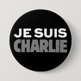 Je Suis Charlie - I-förmiddagCharlie svart Knapp