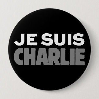 Je Suis Charlie - I-förmiddagCharlie svart Knapp