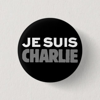 Je Suis Charlie - I-förmiddagCharlie svart Knapp