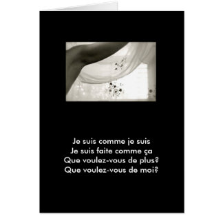 Je Suis Comme Je Suis Hälsningskort