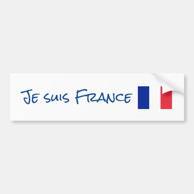Je suis Frankrike Bumper Sticker Bildekal (Framsidan)