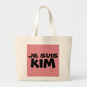 JE SUIS (I AM) KIM DAVIS TOTES JUMBO TYGKASSE