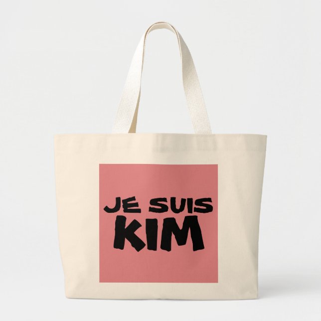 JE SUIS (I AM) KIM DAVIS TOTES JUMBO TYGKASSE (Framsidan)