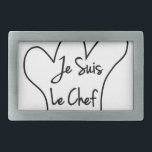 Je Suis Le Chef<br><div class="desc">Chef's hat, toque blanche, tecknad stil med Fransk text.</div>