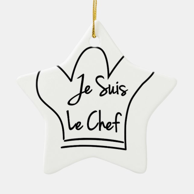 Je Suis Le Chef Julgransprydnad Keramik (Framsidan)