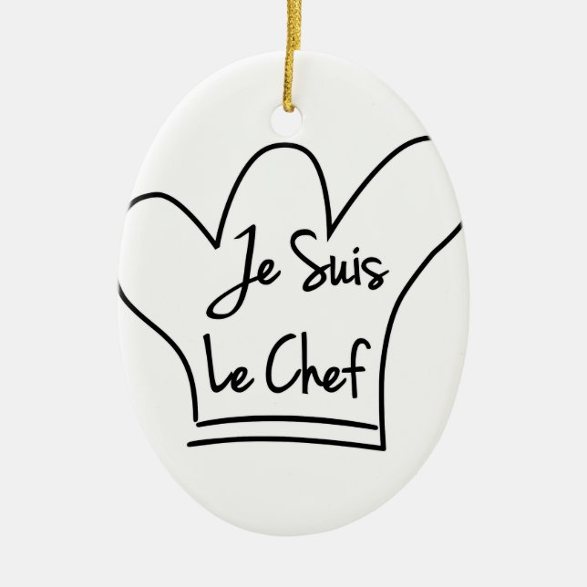 Je Suis Le Chef Julgransprydnad Keramik (Framsidan)