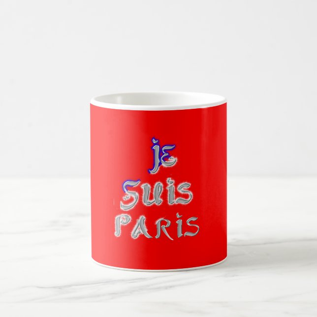 Je Suis Paris Art Print Kaffemugg (Center)