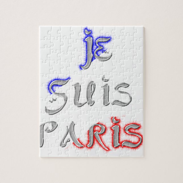 Je Suis Paris Art Print Pussel (Vertikal)