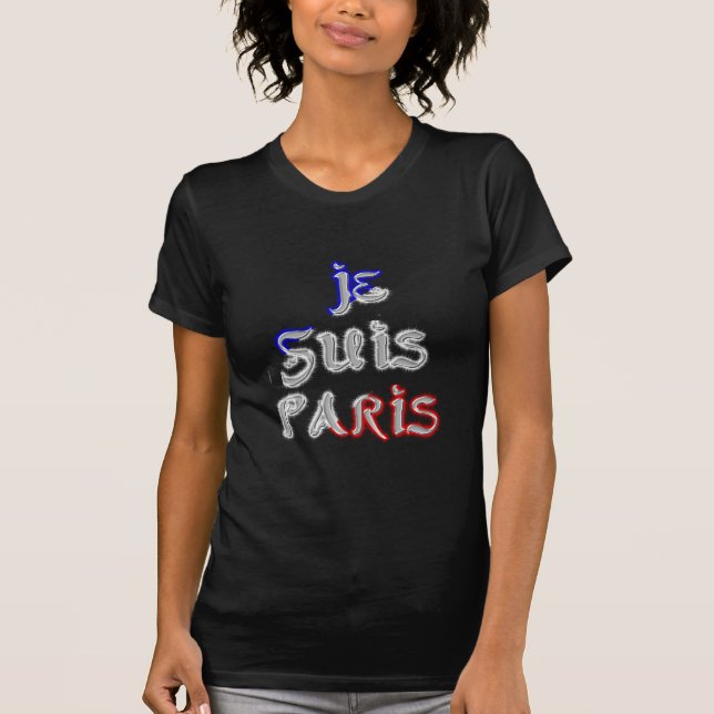 Je Suis Paris Art Print Tee Shirt (Framsida)